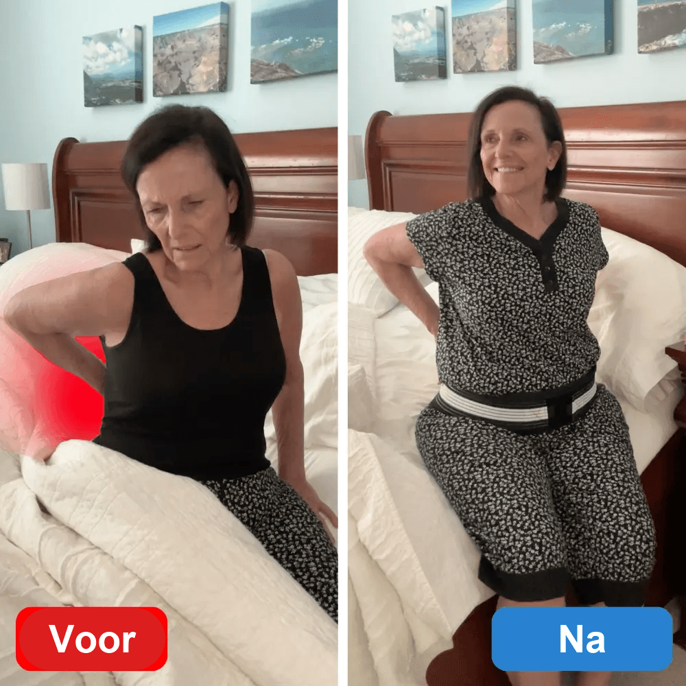 Voor en na: Noelyss™ Bekkenband — verlicht lage rugpijn in 7 dagen